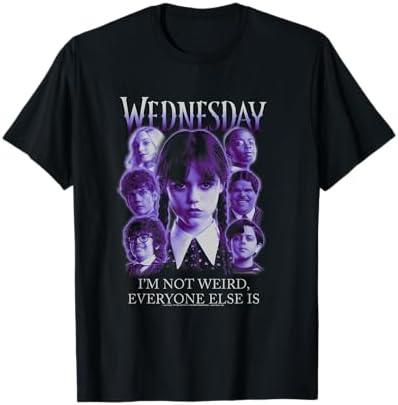 Wednesday Solitude Suits Me Quote Poster T-Shirt, Black Small