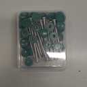 Zhengmy 24 Set 3 Inch Shutter Fasteners Shutter Pins Screws and Caps Bulk 304 Metal Stainless Steel Screws with Vinyl Caps for Outside Windows Hardware Railings Furniture (Green)