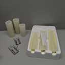 Vinkor Flameless Candles Battery Operated Candles Real Wax Pillar LED Candles with 10-Key Remote and Cycling 24 Hours Timer (Ivory 4" 5" 6" 7" 8" 9")