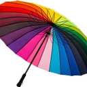 Umbrella for Rain Fashion Large Size 24 Ribs Long Handle Straight Anti-UV Sun Windproof Stick Umbrella