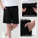 QWE 5 Pack Boys Athletic Shorts, Youth Basketball Soccer Quick Dry Shorts with Pockets for Kids Outdoor Running Gym (Black, L)
