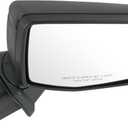 JDMSPEED Right Passenger Side Mirror Compatible with 2019-2025 Chevy Silverado 1500 Black Power Glass Manual Folding Temperature Sensor Non-Heated without Turn Signal Replace#GM1321582(5Pins)