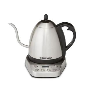 Bonavita Interurban 1.0L Digital Variable Temperature Gooseneck Stainless Kettle, Stainless Base