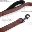 Plutus Pet Double Handle Dog Leash 6ft, Heavy Duty, Reflective Dual Handle Dog Leash for Safety Training, for Medium Large Dogs,2 Handle Leads, Chocolate