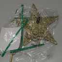 Christmas Tree Topper, Hogardeck Gold 5-Pointed Star Tree Topper for Christmas Decor, Tree Toppers for Christmas Tree Decorations for Indoor Home