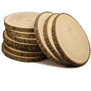 Large Unfinished Wood Slices for Centerpieces 10pcs 6-7 inches Natural Wood centerpieces for Tables Table Decor, Rustic Wedding Centerpieces， Wood Rounds for Crafts, andwood Circles Discs