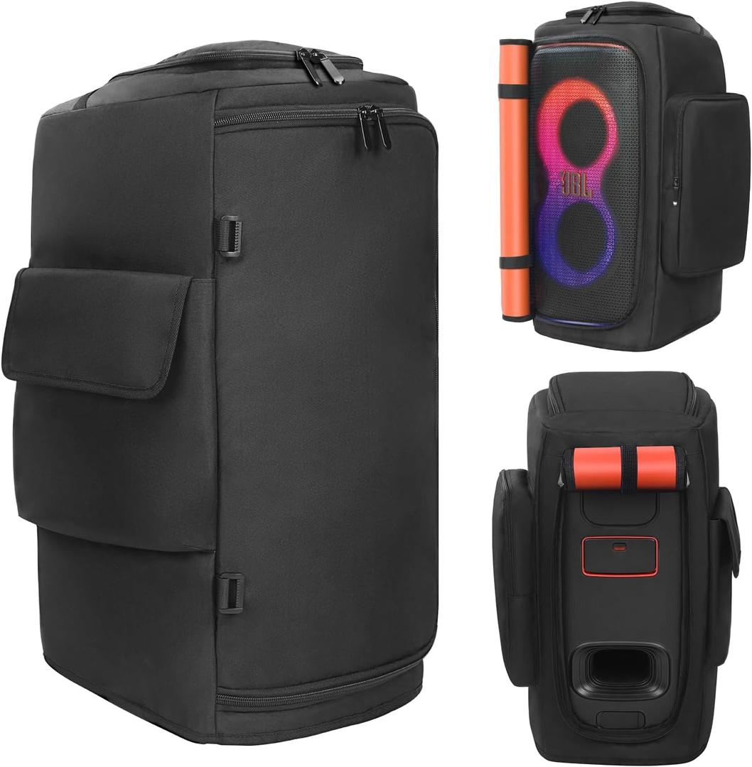 Speaker Cover Case Compatible with JBL PartyBox 120/PartyBox 110, Protective Dustproof Carrying Cover with Open Bottom (No Velcro), Side Pockets for Outdoor Travel, Parties, Home Use