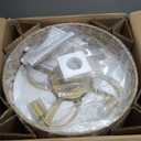 20" Fandelier Rattan Boho Ceiling Fans Rattan Chandelierboho Remote Control, 6 Speeds, Handwoven Also Has 1 Hour/2 Hours/4 Hours Timer Off Functionfor Bedroom, Living Room, Dining Room, Yoga Room