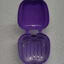 Denture Box Denture Case Denture Cup With Strainer Denture Bath Box False Teeth Storage Box Purple Apple Shape
