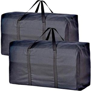 Extra Large Storage Bag for Moving Travel Bag Waterproof Large Moving Bag with Double Zippers and Reinforced Handles Large Capacity Duffle Bag for Moving Traveling Home Storage Packing, 2X 160L, 39.37