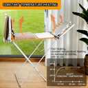 (1 Pack) tatatagear Heated Drying Racks for Laundry Heated Clothes Airer Electric Clothes Dryer Rack