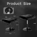 VECELO Foot Rest Under Desk Ottoman, PU Height Adjustable Footrest with Comfort Padding, Leg Rest for Desk for Relieving Leg Pain, Stiffness, and etc, Black, 18.89 Inch x 18.11 Inch x 16.14 Inch