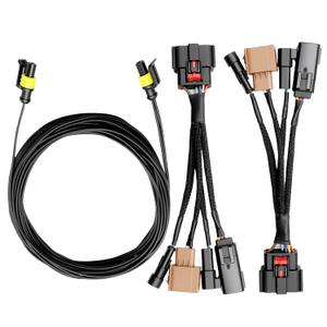 Halogen to LED Headlight Adapter Conversion Wiring Harness Kit Compatible with Ford F-250 F-350 2023 2024 Super Duty Truck Standard/Extended/Crew Cab (Not Fits Aftermarket)