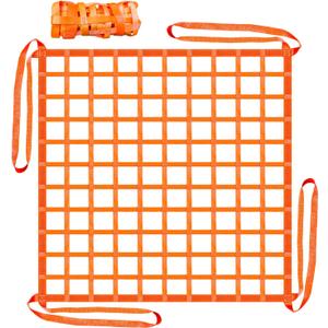 Cargo Lifting Net 6.56'x6.56', Lifting Net Straps for Hoist 4500lbs Load Capacity, Nylon Sling Hoisting Net 15CM Square Hole for Construction Rigging Moving Towing Hoisting Unloading (2M*2M)