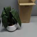 Artificial Snake Plant 22.5" Faux Agave Fake Sansevieria Artificial Potted Plants for Indoor and Outdoor Home Office Dcor (White Pot)