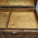 Antique Wooden Treasure Chest with Removable Tray, Durable Engineered Wood Keepsake Storage Box, Decorative Vintage Pirate Treasure Chest for Home Storage and Room Decor (Large -13x9.5x7.5")