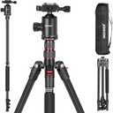 NEEWER 77 inch Camera Tripod Monopod for DSLR, Phone with 360° Panoramic Ball Head, 2 Axis Center Column, Arca Type QR Plate, Compact Aluminum Lightweight Travel Tripod 34lb Max Load, Bag Included