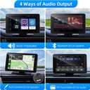 VUKARUAL Wireless Carplay and Android Auto Screen for Car, 7" HD Portable Touch Screen Car Stereo with Bluetooth, Backup Camera, Navigation, Mirror Link for All Vehicles