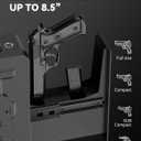HOLEWOR Gun Safe, Slider Biometric Pistol Safe Fingerprint Bedside Gun Lock Box, 3 Ways Quick Access Mounted Handgun Case for Nightstand, Bed, Desk, Wall, Dresser