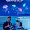 Jellyfish Lamp,Whisper-Quiet Sensory Aquarium Light,7 Color Mood Night Light with Adjustable Water Flow & 8H Timer,Rounded Tank Lamp for Home Office Bedroom Decor for Kids Adults(Black)
