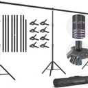 LimoStudio (Super Heavy Duty) 20.1 ft. Wide x 10.4 ft. Tall Backdrop Stand, Upgraded Model 1.45" Thick Pole, Super Structure Heavier & Stronger, No Wobble Background Support System Kit, AGG2280