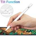 Stylus Pen for iPad 2018-2024 with Palm Rejection, Active Pencil for iPad 10th/9th/8th/7th/6th Generation, for iPad Pro 11/12.9 inch, for iPad Air 5th/4th/3th Gen, for iPad Mini 6th/5th Gen (White)