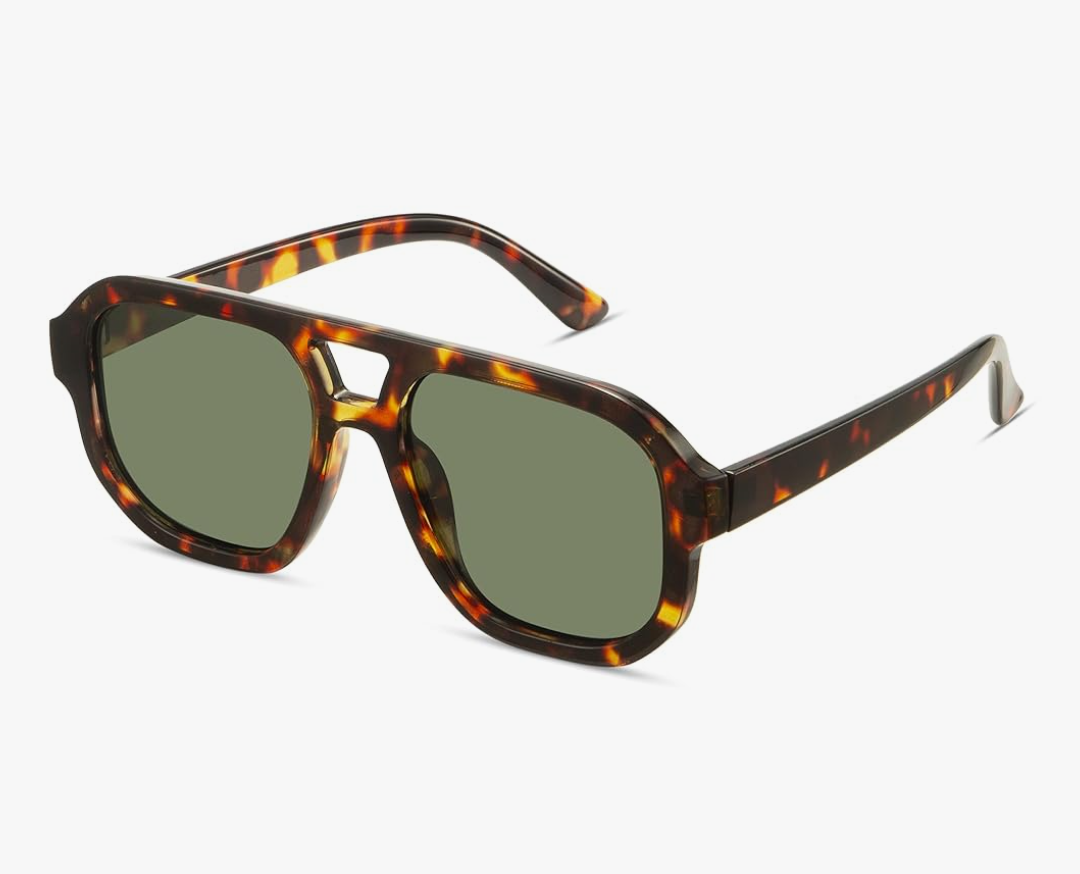 livho Trendy Polarized Square Aviator Sunglasses Women Men Square Eyewear Frame, Retro Sun Glasses for Women Men 2025 Shades