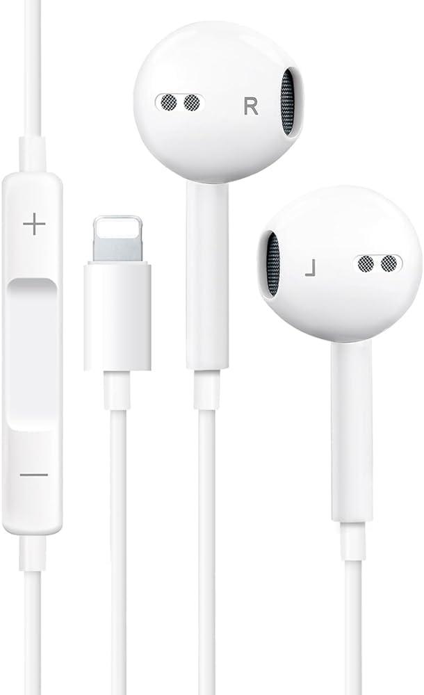 Earphone for iPhone Headphones,No Bluetooth, Plug and Play Wired Earbuds Compatible with iPhone 14/13/12/11 Pro Max/Xs Max/XR/X/7/8 Plus and More