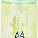 Zak Designs Bluey Sage Kids Water Bottle For School or Travel, 16oz Durable Plastic Water Bottle With Straw, Handle, and Leak-Proof, Pop-Up Spout Cover (Bluey & Bingo)