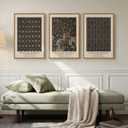 Framed Vintage William Morris Botanical Floral Canvas Wall Art, 3 Piece, 20"W x 30" H x 3Pcs