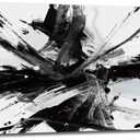 RUIFENGL Black and White Abstract Canvas Prints Wall Art for Office Wall Decor Black & White Graffiti Modern Paintings Artwork Pictures for Living Room Home Decoration Ready to Hang 30"x 60" Xlarge