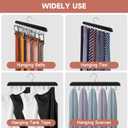 Belt Hanger for Closet, Holds Max 60 Belts, Wooden 20 Hooks Belt Organizer Wardrobe Accessory, 360 Rotatable Belt Storage Hanger Rack Space Saver for Belt, Bra, Tank Top, Tie, Scarf (2)