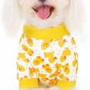 Paiaite Dog Pajamas Onesie: Comfortable Four-Legged Apparel for Small, Medium, & Large Dogs, Polyester Material for Comfort, Wrinkle Resistance, Moisture Wicking, Stretchiness Cartoon Duck M