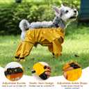 Dog Suspender Boots, Anti-Slip & Waterproof Dog Shoes with Full Leg Coverage, Adjustable Dog Boots for Small Medium Dogs, the Dog Rain Boots for Outdoor Rainy & Muddy Yellow S