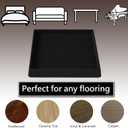 4x4 Square Rubber Furniture Caster Cups, Anti-Sliding Furniture Pads Bed Stopper Floor Protectors with Grip - Protect Any Flooring