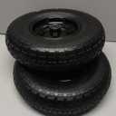 2Pc 4.00-6 Flat Free Tire,13"Solid Compatible with Gorilla Cart Wheelbarrow | With 5/8"&3/4" Bearing, 1.8-5.8" Centered Hub, 4.00-6 tire and wheel Fit for Gorilla Cart, Garden Cart/Hand Truck/Wheelbarrow