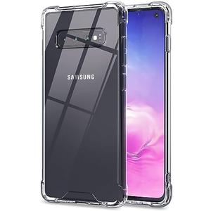 KIOMY Case for Samsung Galaxy S10 Airbag Corners Shockproof Bumper Protective Phone Cover, Hybrid Design Hard PC Back with Flexible TPU Frame (Crystal Clear, for Samsung S10)