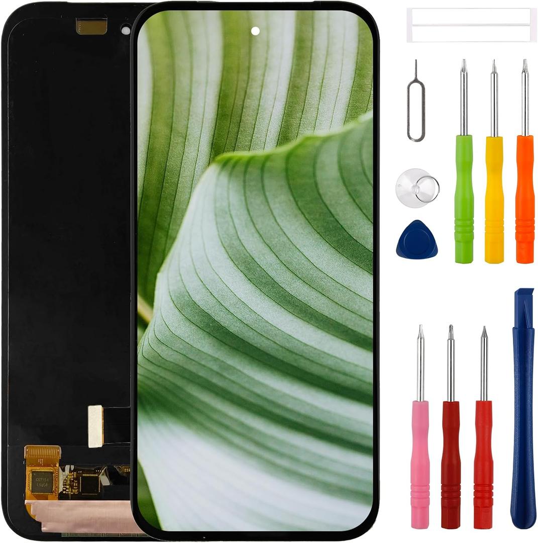 OLED LCD Display Compatible with Google Pixel 9 Pro Fold GGH2X GC15S 6.3" Touch Screen Digitizer Assembly Replacement with Upgraded Repair Tools Kit-Black