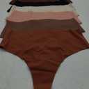 Thongs for Womens High Waisted Seamless for Women Underwear Sexy Breathable Panties 6 Pack (X-Large, 6 Packs)