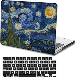 KSK KAISHEK Compatible with MacBook Air 13.6 inch Case 2022 Release A2681 M2 Chip with Liquid Retina Display Touch ID, Plastic Hard Shell Protective Case & Keyboard Cover, Van Gogh Starry Night