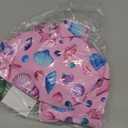 Girls Swimsuit One Piece Bathing Suit with Adjustable Straps Cute Little Kids Swimming Suits Beach Swimwear 4T-12 (7, Seashells Pink)