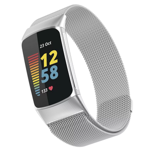 Stainless Steel Metal Band fit for Fitbit Charge 5/6 Silver
