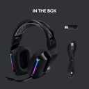 Logitech G733 Lightspeed Wireless Gaming Headset, Suspension Headband, Lightsync RGB, Blue VO!CE Mic, PRO-G Audio Black, Gaming Headset Wireless, PC, PS5, PS4, Switch Compatible