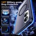 SPIDERCASE Magnetic for Samsung Galaxy S25 Edge Case, [3 Stand Ways][ Military Grade Drop Protection] with Invisible Stand Shockproof Slim Case for S25 Edge 5G,Blue