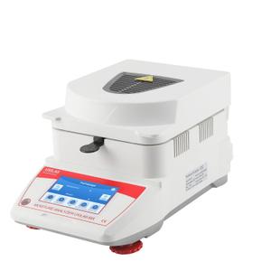 Halogen Heating Lab Moisture Analyzer Spanish English Germany Menu Balance Meter 0.01% Readability 110V 3 Drying Modes Touch Screen RS232 Interface Water Content Test (50g0.001g)