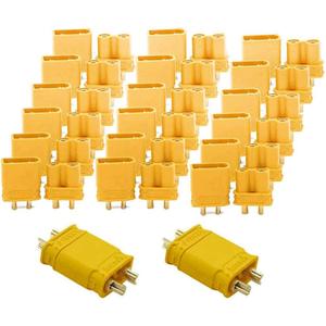 20 Pairs Amass XT30U (XT30 Upgrade) Male Female Bullet Connectors Power Plugs for RC Lipo Battery