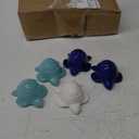 5Pack Toilet Bolt Caps, Turtle Toilet Bolt Covers Ceramic Sea Turtle Toilet Bolt Caps Cute Decorative Toilet Knob Covers Easy Installation Screw Cover Caps for Bathroom Floor Decor