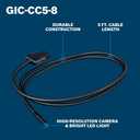 BOSCH GIC-CC5-8 Inspection Camera Cable - 5 Ft High-Resolution, Durable, IP67 Rated for HVAC & Home Inspections
