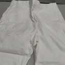 HDE Pull On Capri Pants for Women 21" Inseam Cropped Office Pants with Pockets (White, XL)