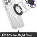6 x metisinno Magnetic Base Compatible with PopSocket Phone Grips and iPhone MagSafe Cases, Purple & White Sunflower Pattern